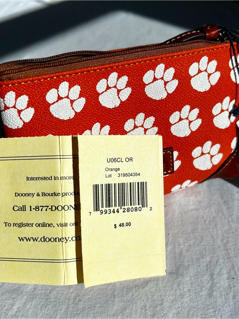 Dooney & Bourke Clemson Leather zipped wristlet - Picture 7 of 9